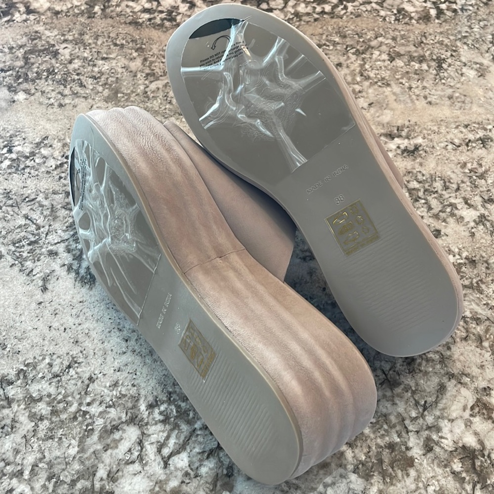 Free People Harbor Platform Sandal Indigo Blue EU 38 US 8 - Picture 8 of 9